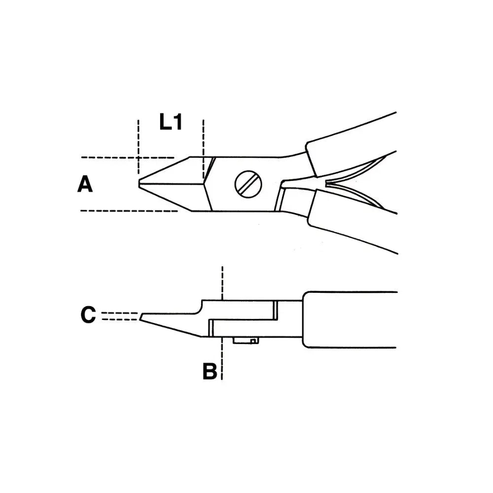 Beta Tools (Article# 1186BM) Diagonal Flush Cutting Nipper, Slim Tapering Tips, OAL 130mm - BT 11860102 Beta Tools