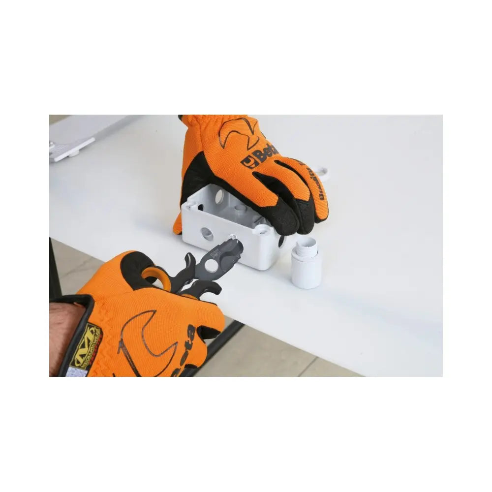 Beta Tools (Article# 1128BAX) Double-Acting Electrician's Scissor with Milling Profile in DLC-Coated Stainless Steel, 150mm - BT 11280088 Beta Tools