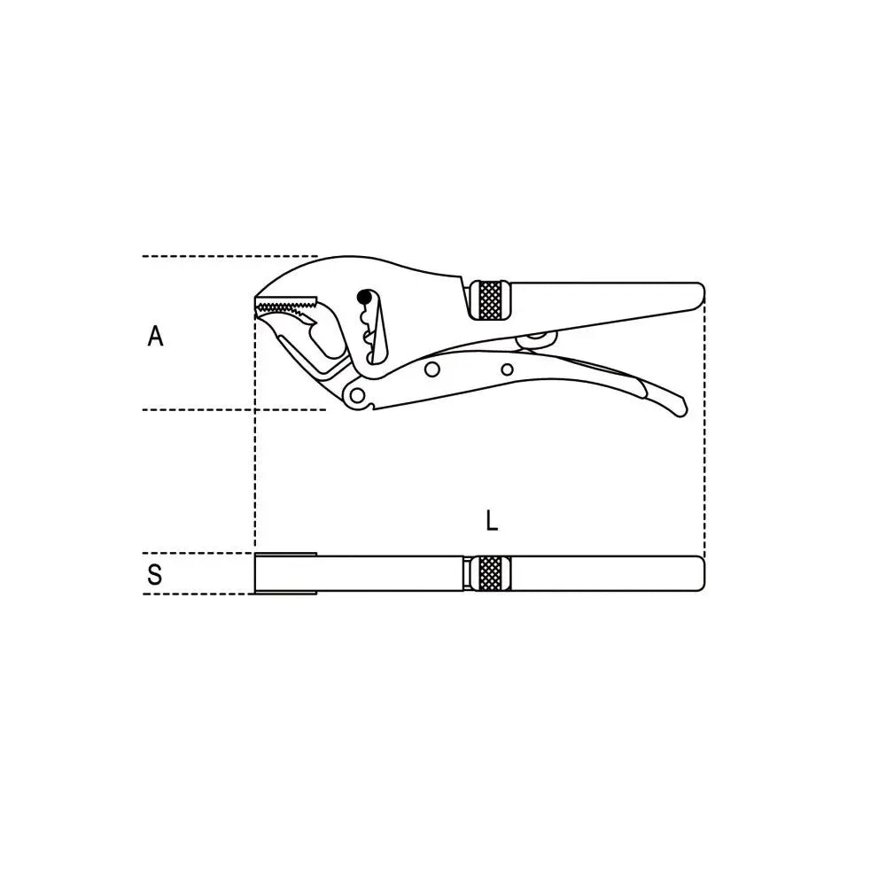 Beta Tools (Article# 1051GM) Double Adjustable Locking Plier, Floating Jaw, Chrome-Plated - BT 10510250 Beta Tools