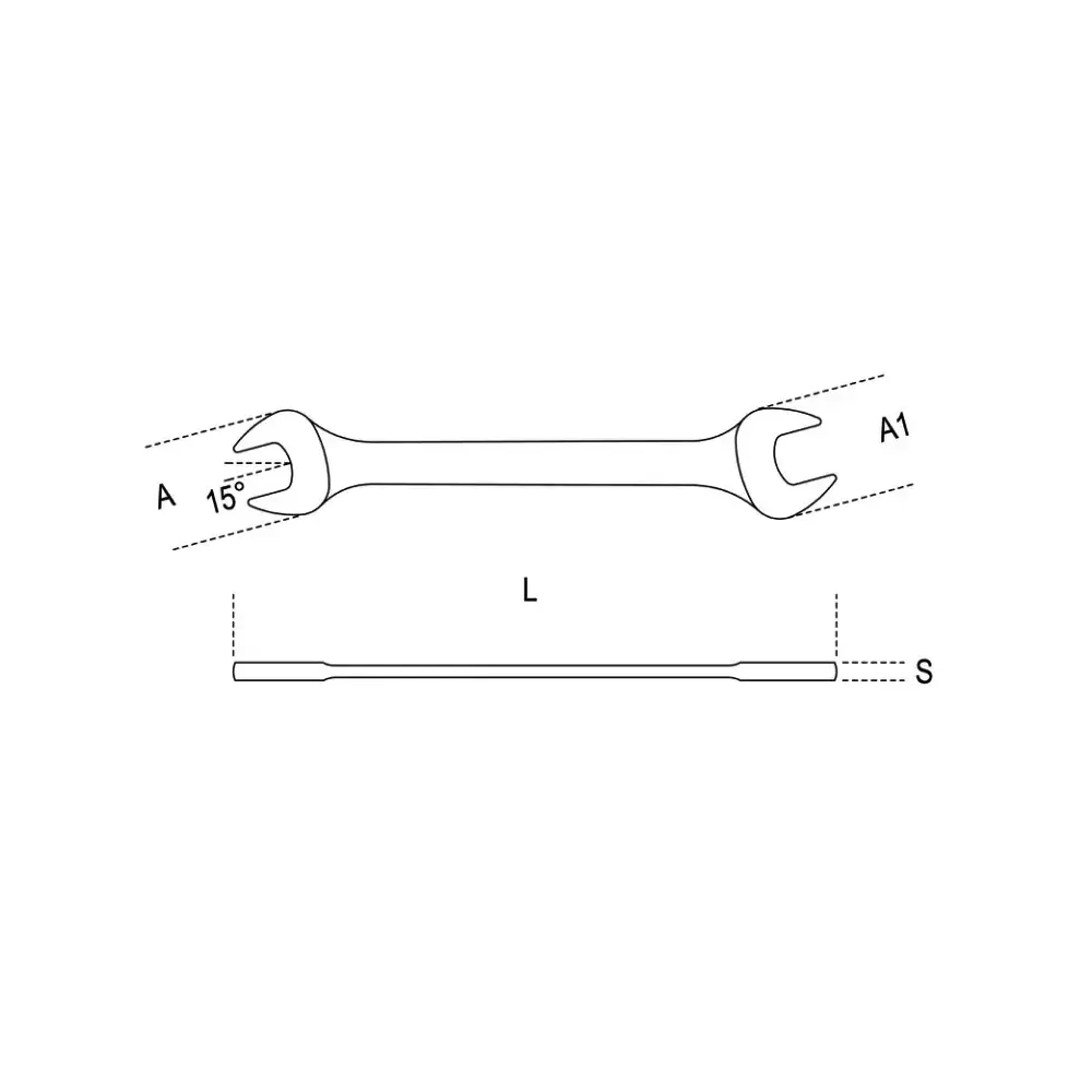 Beta Tools 55 Series Metric Double Open Ended Wrench, 13mm x 17mm - BT 000550051 Beta Tools