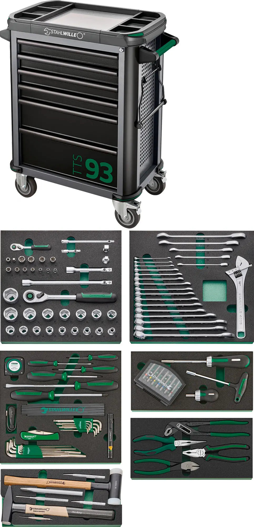 Stahlwille Set of 157 Assortment Tool with Trolley and TCS Insert - ST 98830178 Stahlwille