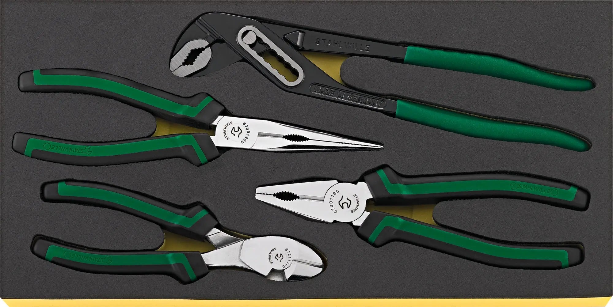 Stahlwille Set of 4 Pliers with TCS Inlay - ST 96838179 Stahlwille