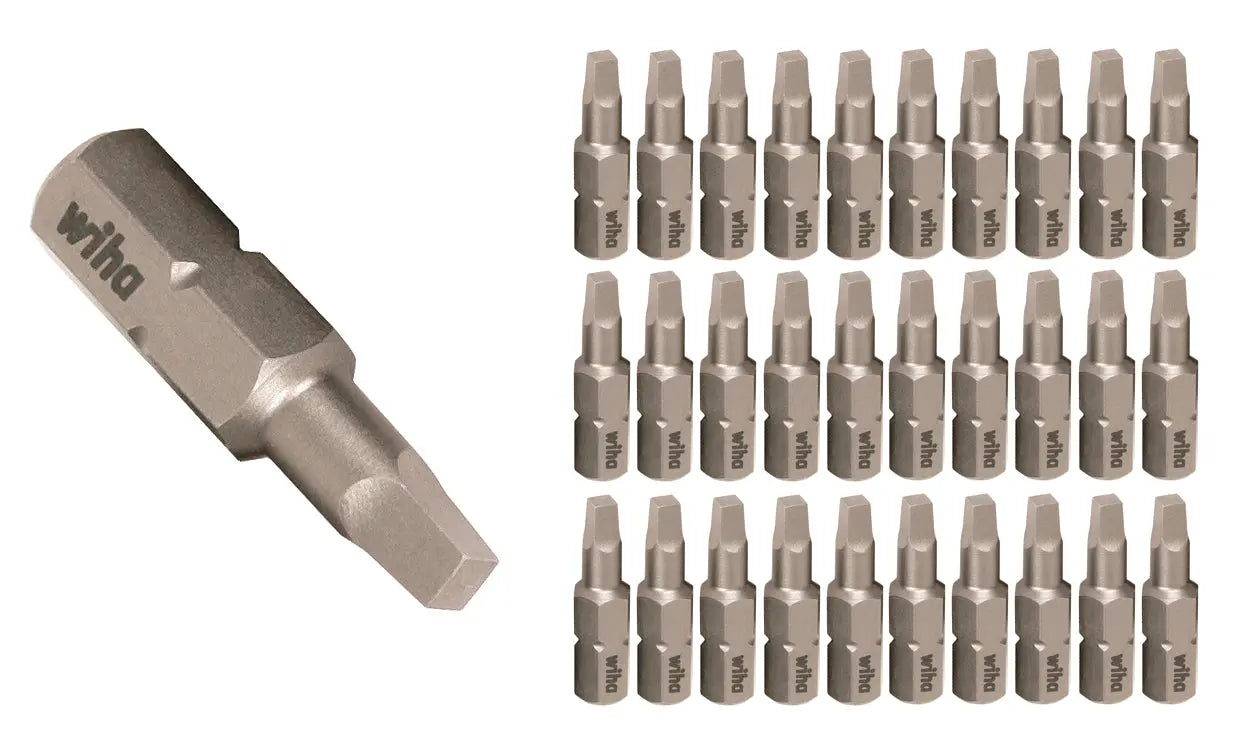 Wiha 72537, Square Contractor Bits #1 30PC Wiha