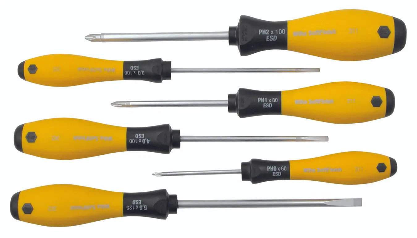 Wiha 30292, ESD SoftFinish® Screwdriver 6 Pc. Set Wiha