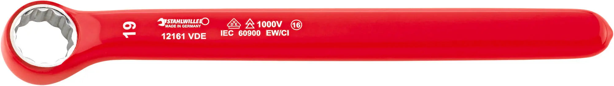 Stahlwille Set of 6 VDE Open Ended Spanner Wrench with Thin Walled Rings, 10 - 22mm - ST 96404302 Stahlwille