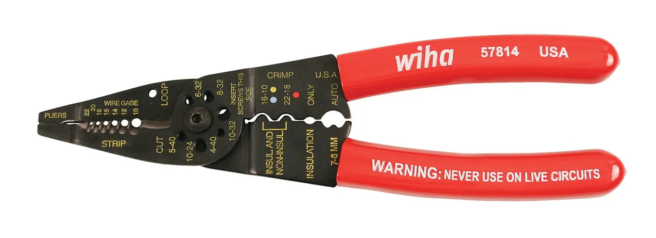 Wiha 57814, Wire Combo Strippers/Crimpers 8.25" Wiha