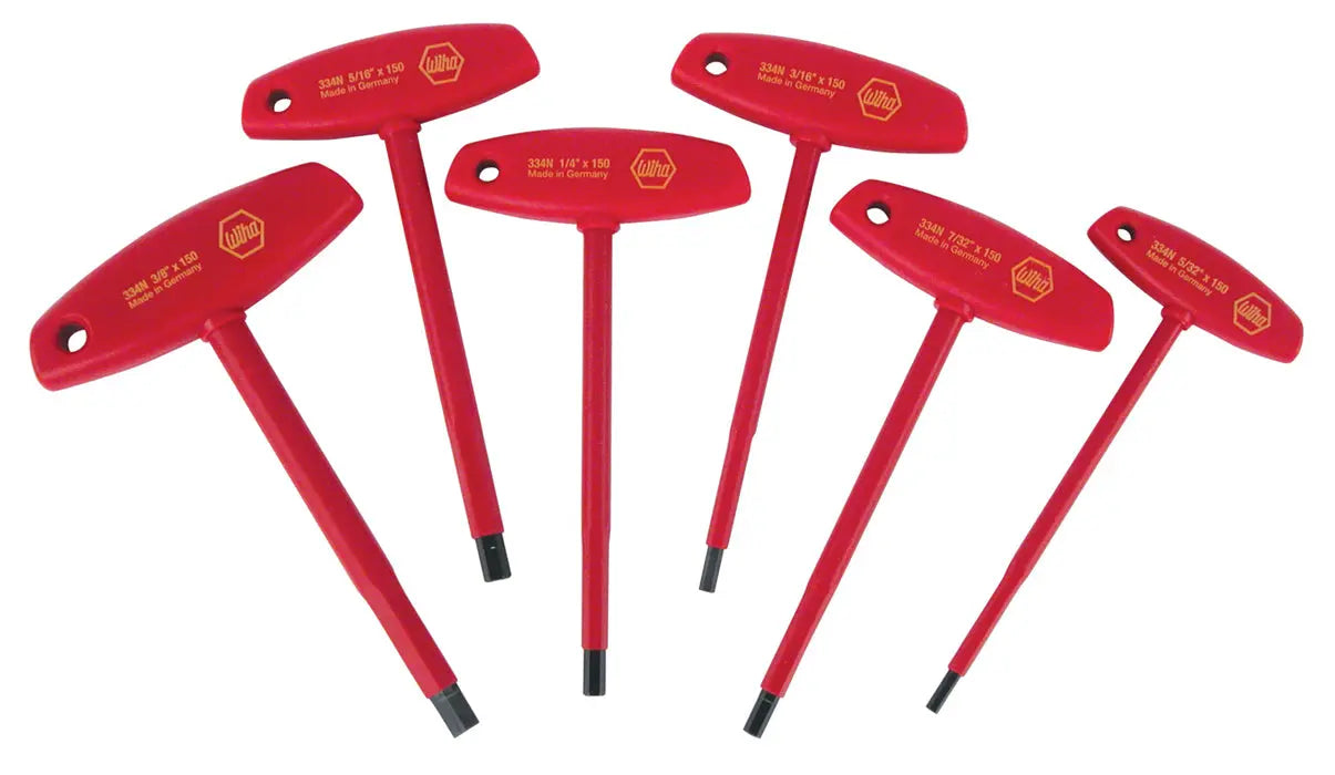 Wiha 33490, Insulated T-Handle Hex Inch 6 Pc. Set Wiha