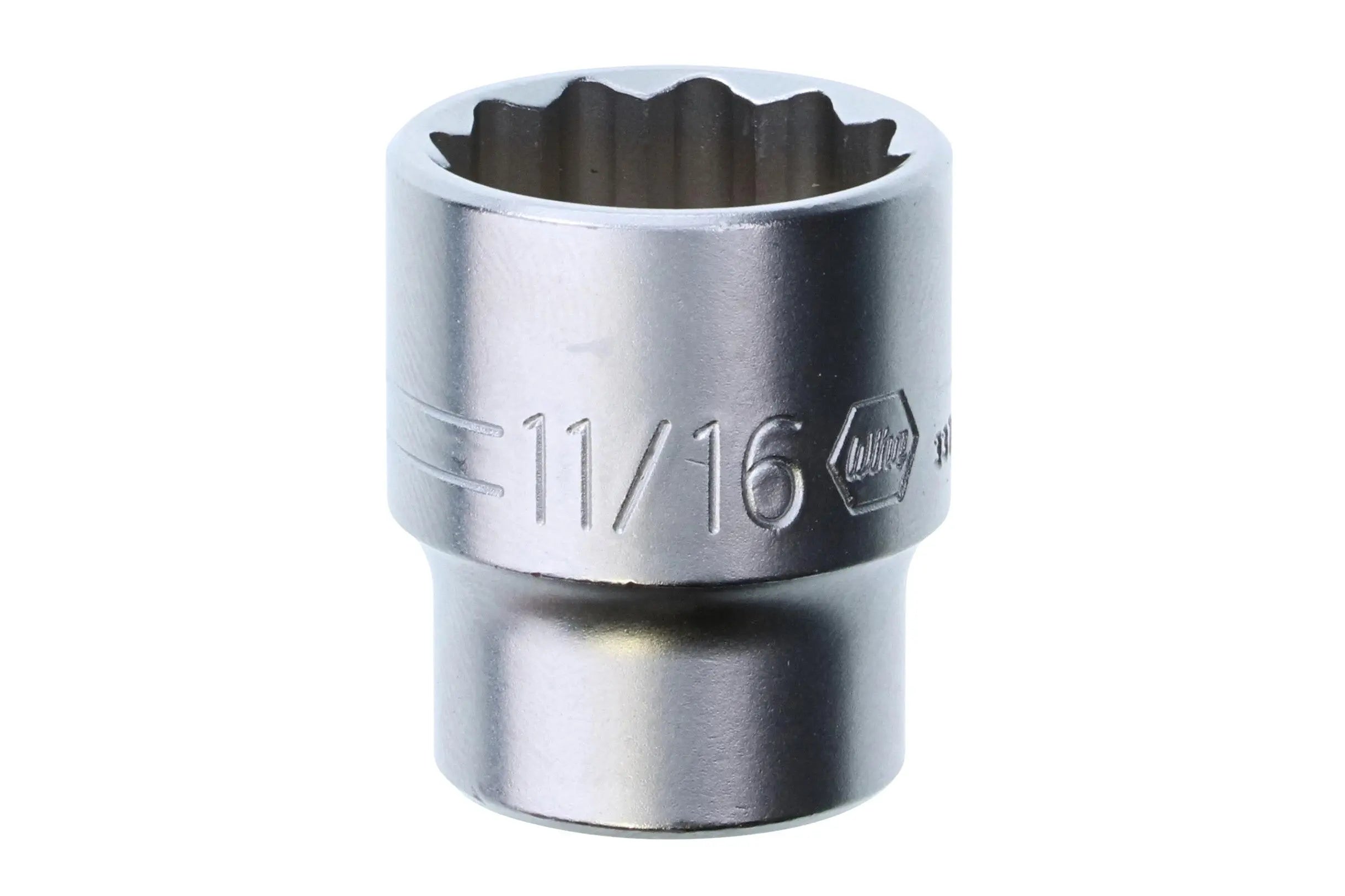 Wiha 33717, 3/8" Drive Socket, 12 Point, 11/16" Wiha