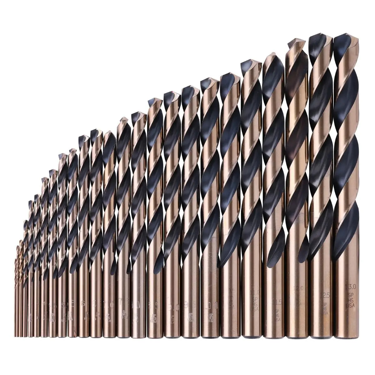 KnKut Set of 25 Metric Jobber Length Drill Bit, M1 - M13 x 0.5mm - 25KK5M KnKut