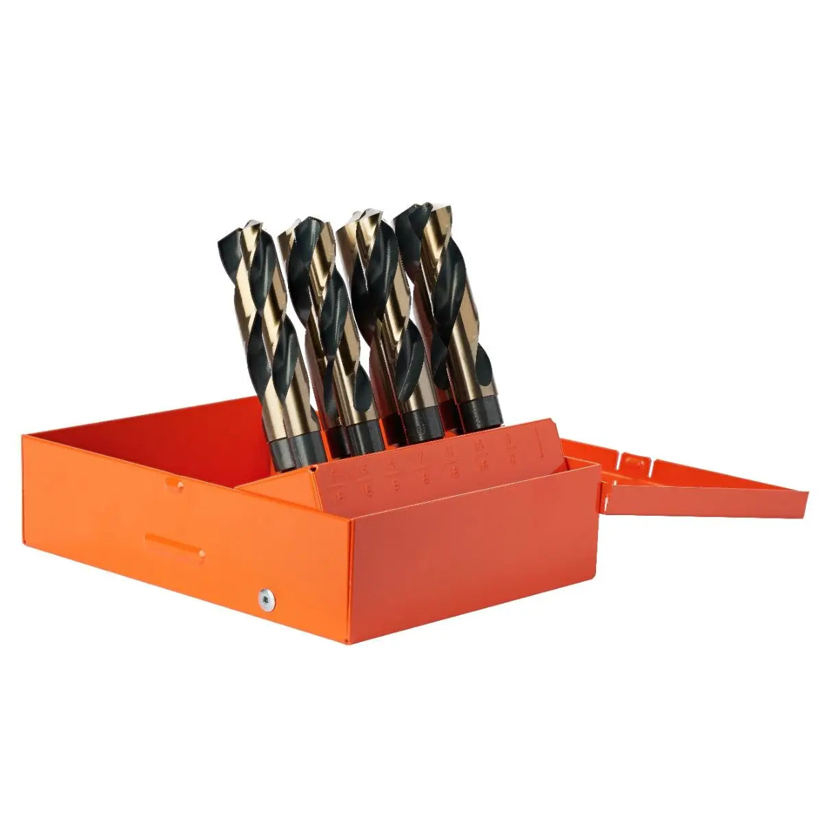 KnKut Set of 8 1/2 in Fractional Reduced Shank Silver and Deming Drill Bit, 9/16 in - 1 in - 8KK12 KnKut