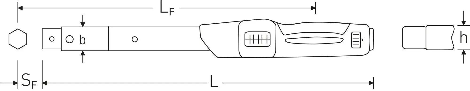 Stahlwille MANOSKOP Service Torque Wrench with Holder for Insert Tools - ST 50581010 Stahlwille