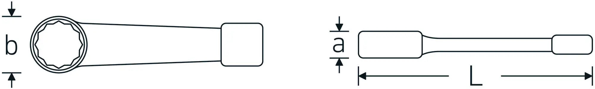 Stahlwille Impact Ring Wrench, 36 x 205mm - ST 42050036 Stahlwille