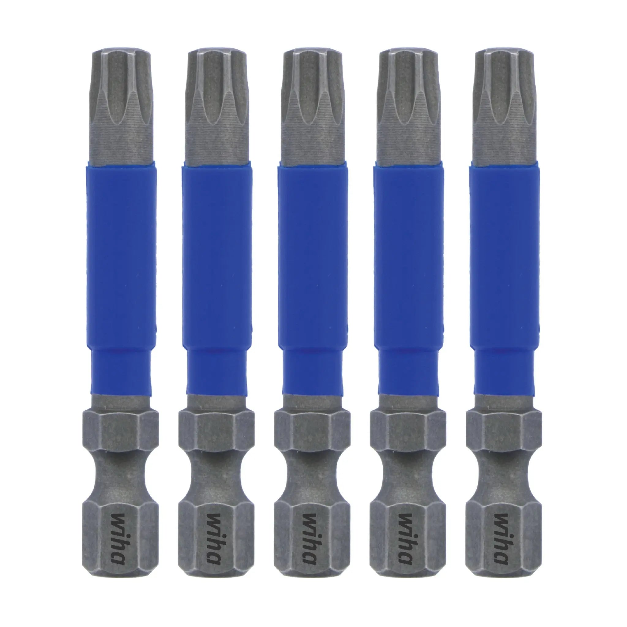 Wiha Set of 5 Terminator Blue Impact Bits, T30 x 2 in - WI 70279 Wiha