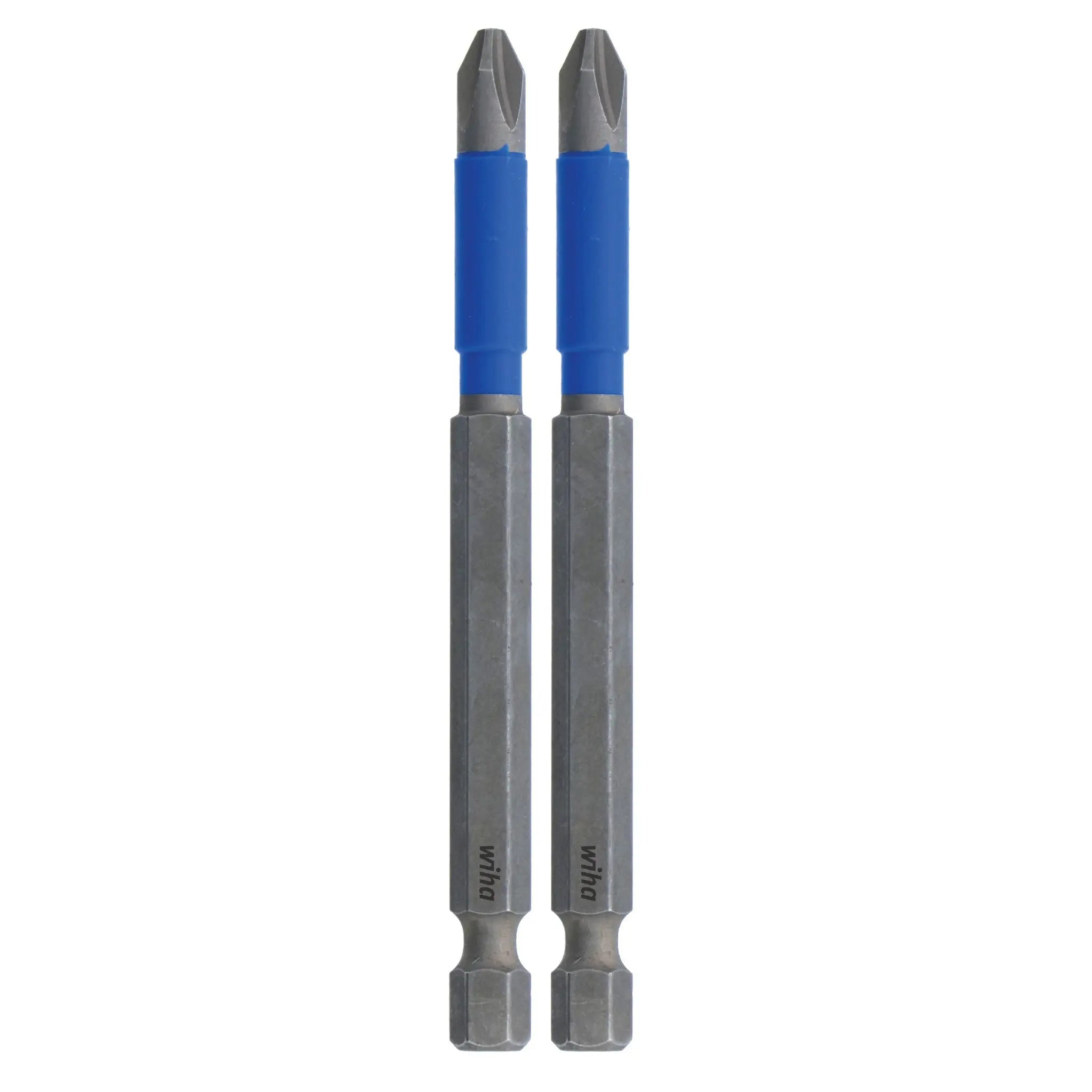 Wiha Set of 2 Phillips Terminator Blue Impact Bits, PH2 x 3.5 in - WI 70302 Wiha