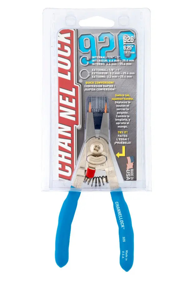 Channellock Convertible Retaining Ring Plier, 6.25 in - CL 926 Pliers Channellock