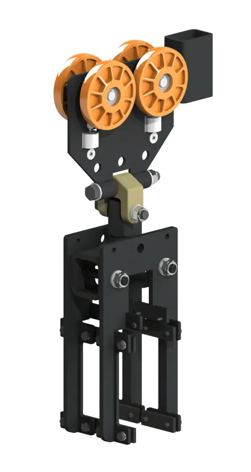 Knight Global Rotating End Truck for RAD6110 Rail, Capacity 3000 lbs - KG EMRES7181-6000 Knight Global