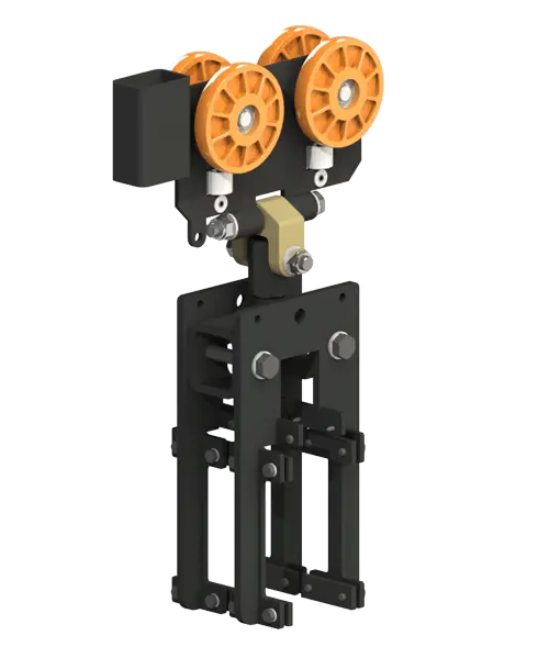Knight Global Low Profile Rotating End Truck for RAD7510 Rail, Capacity 3000 lbs - KG EMRES7185-7000 Knight Global