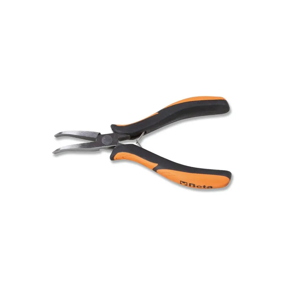 Beta Tools (Article# 1172BM/P) Smooth Flat Bent Long Nose Plier, OAL 140mm - BT 11720102 Beta Tools