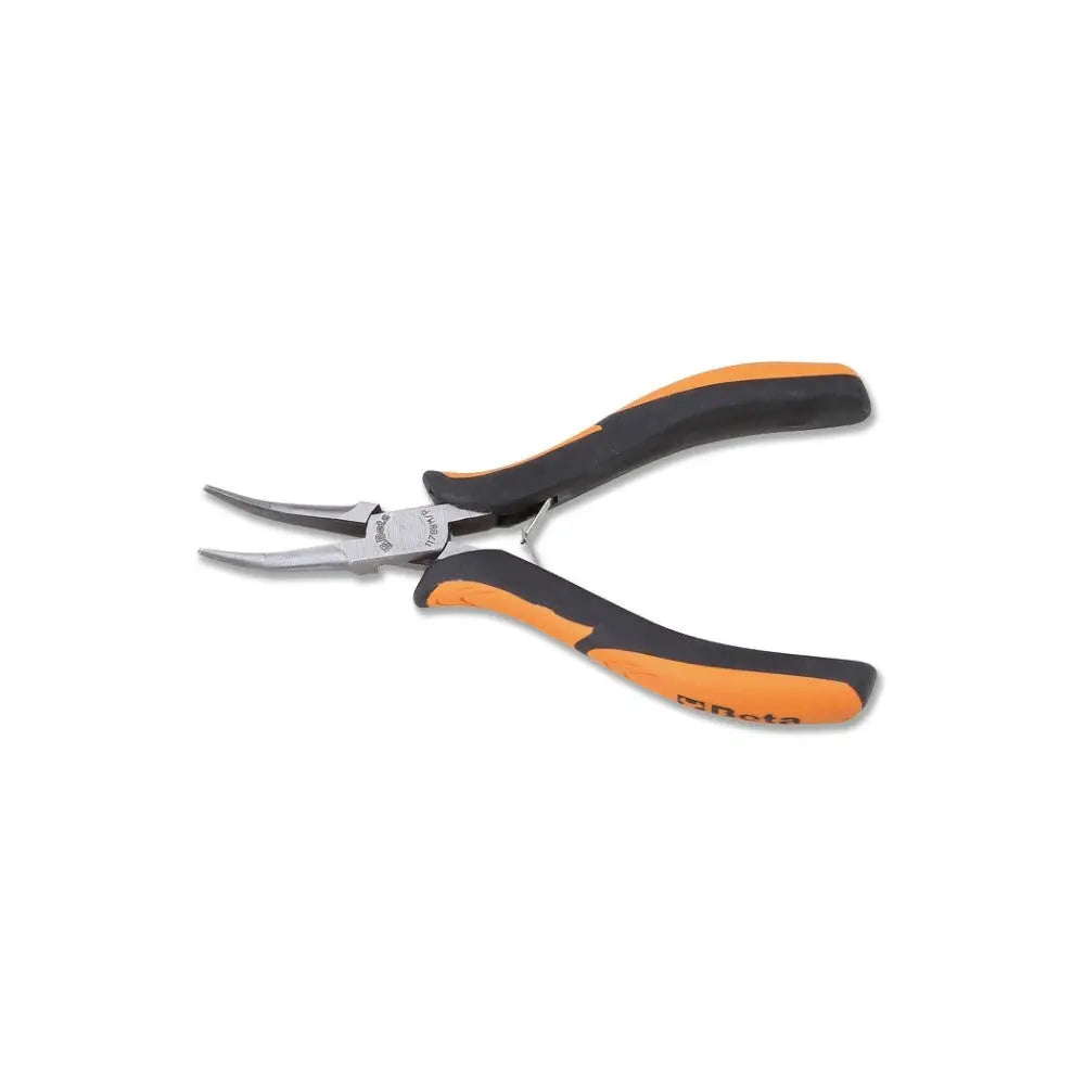 Beta Tools (Article# 1178BM/P) Smooth Half-Round Long Bent Needle Nose Plier, OAL 140mm - BT 11780102 Beta Tools