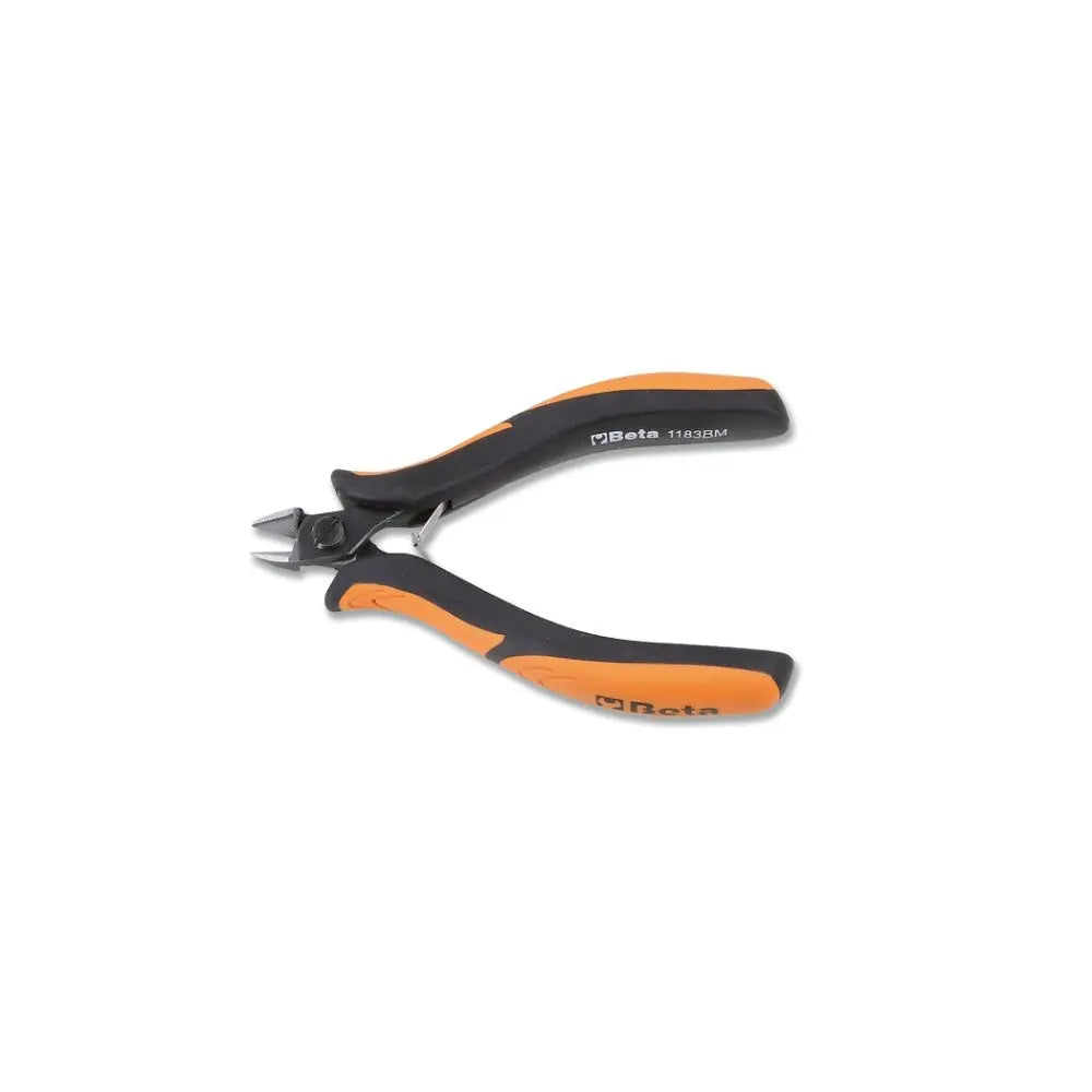 Beta Tools (Article# 1183BM) Diagonal Semi-Flush Cutting Nipper, Rounded Tips, OAL 120mm - BT 11830101 Beta Tools