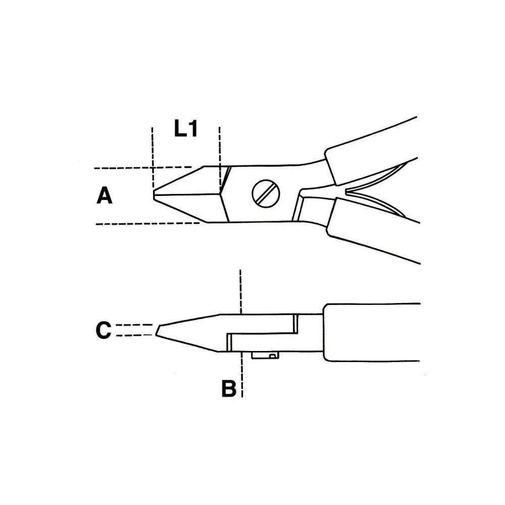 Beta Tools (Article# 1185BM) Diagonal Flush Cutting Nipper, Slim Tips, OAL 130mm - BT 11850102 Beta Tools