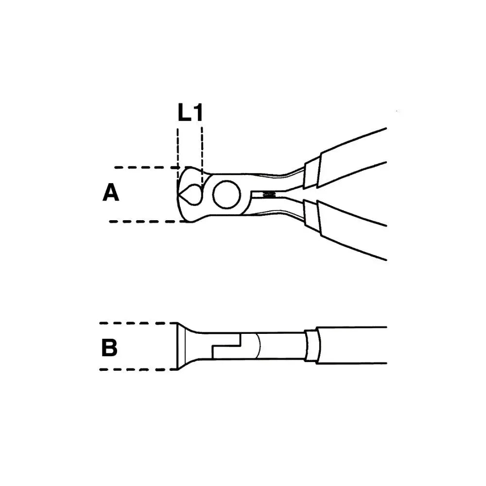 Beta Tools (Article# 1190BM) Semi-Flush End Cutting Nipper, OAL 120mm - BT 11900113 Beta Tools