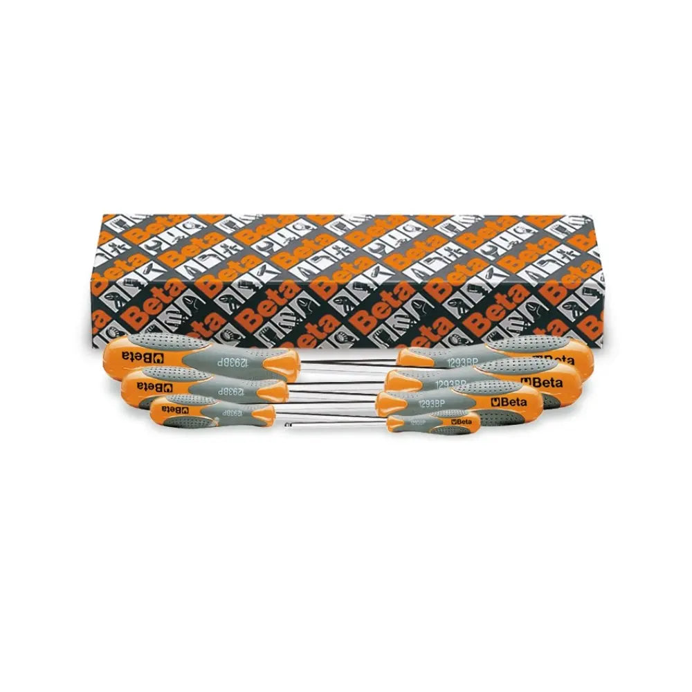Beta Tools (Article# 1293BP/S7) Set of 7 Ball Head Hexagon Drivers with Ergonomic Handle - BT 12930558 Beta Tools