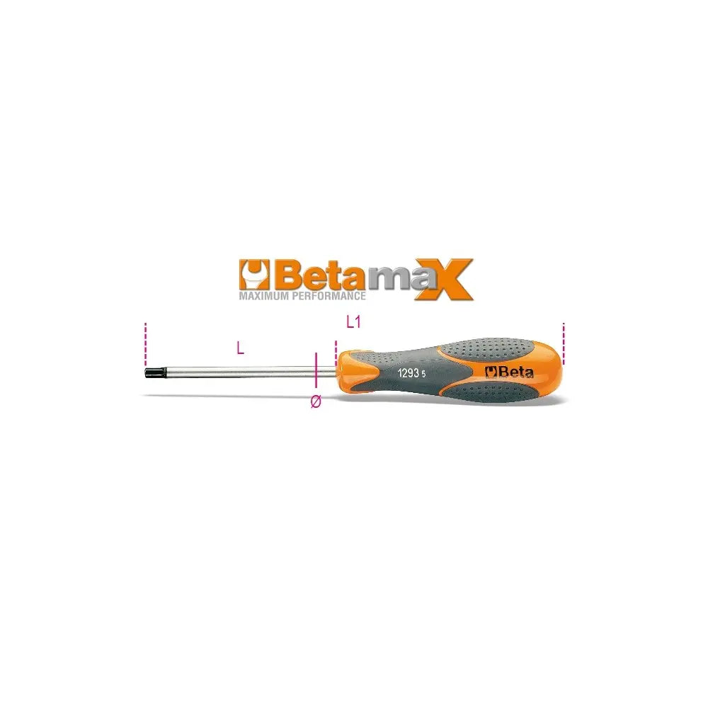 Beta Tools (Article# 1293ES 4) 4mm Hexagon Driver with Ergonomic Handle - BT 12930004 Beta Tools