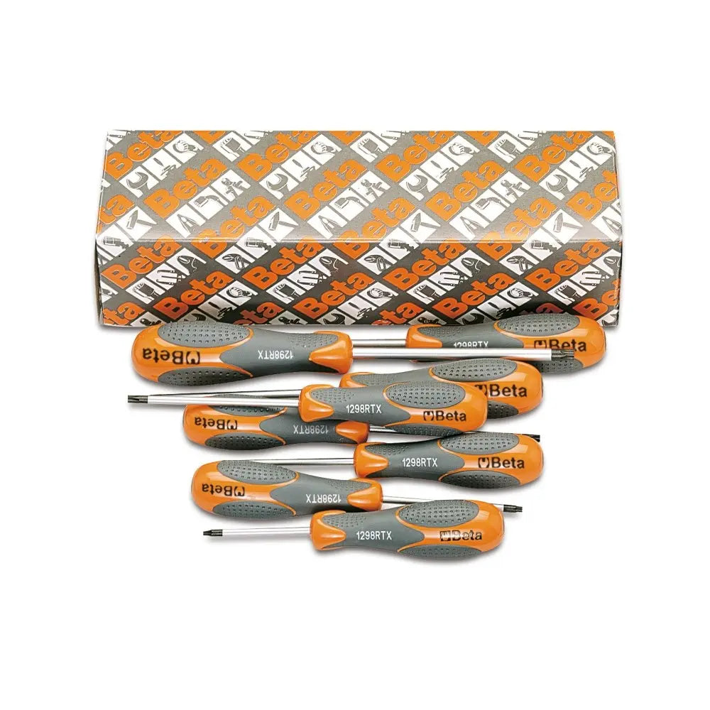 Beta Tools (Article# 1298RTX/S8) Set of 8 Screwdrivers for Tamper Resistant Torx Head Screws - BT 12980308 Beta Tools