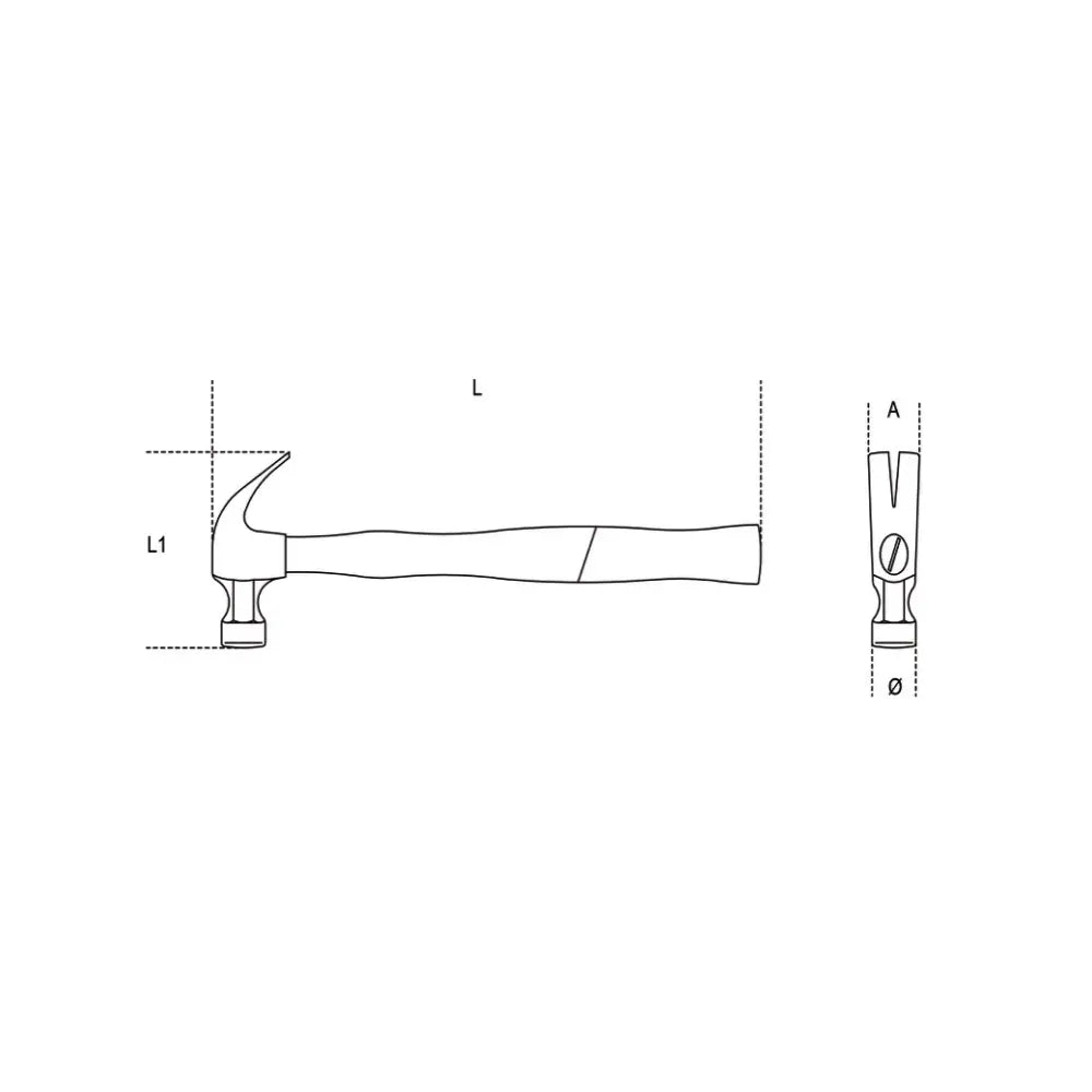 Beta Tools (Article# 1375B 20) 20 oz Claw Hammer with Steel Handle - BT 13750030 Beta Tools