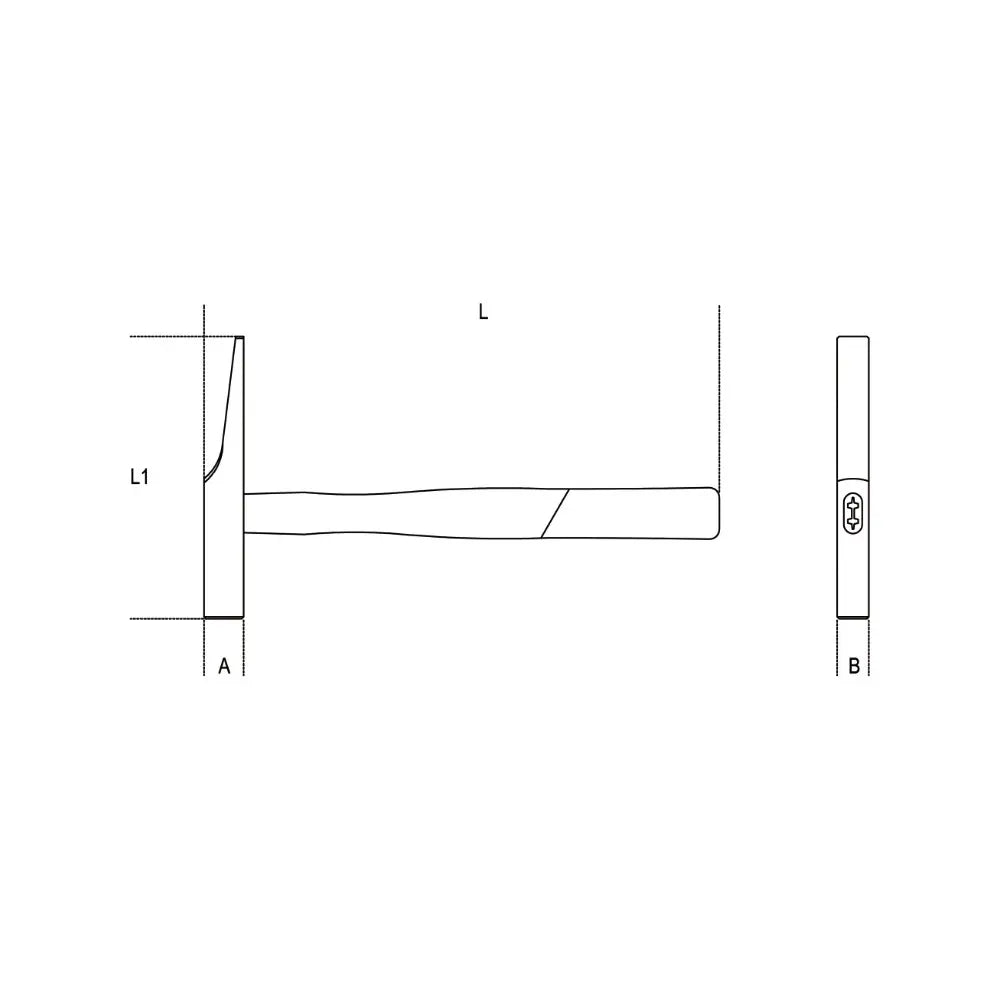 Beta Tools (Article# 1379F 16) Electrician's Hammer with Wooden Handle, 16mm Face - BT 13790416 Beta Tools