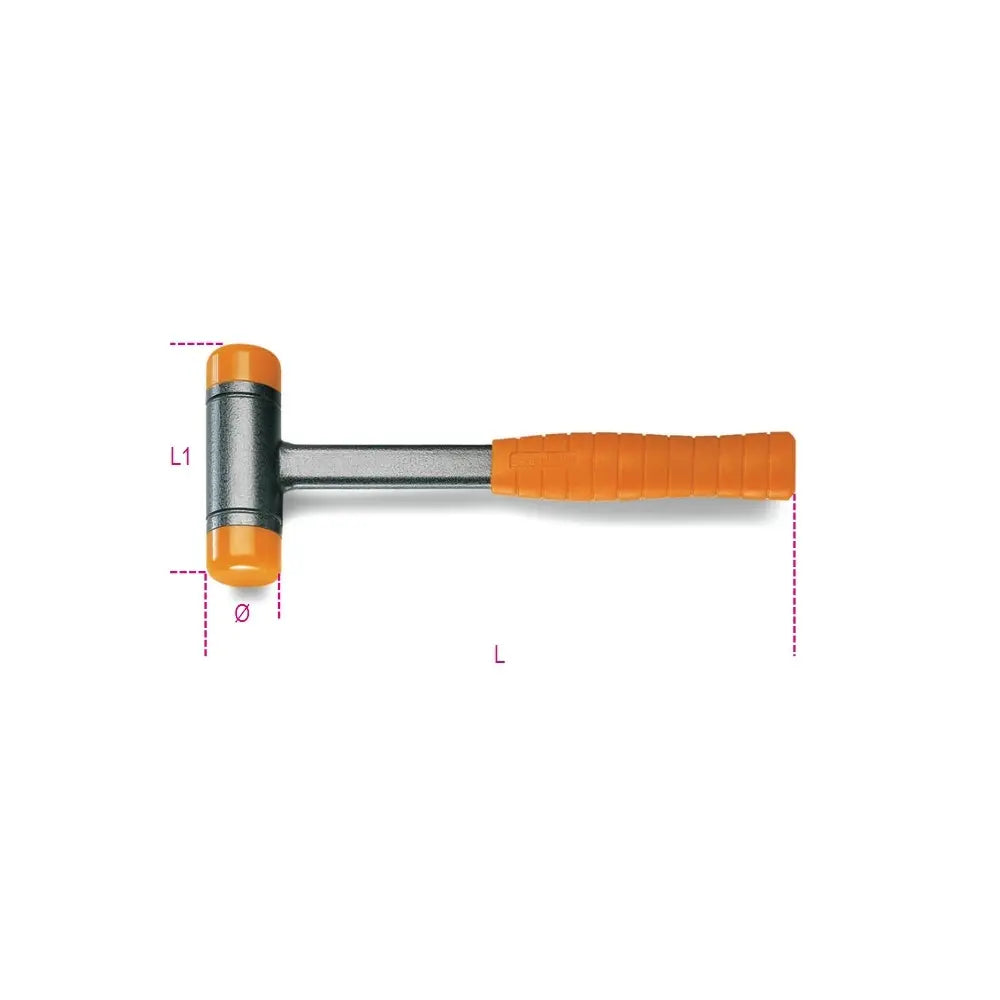 Beta Tools (Article# 1392 35) 35mm Dead-Blow Hammer with Interchangeable Plastic Faces and Steel Shaft - BT 13920035 Beta Tools