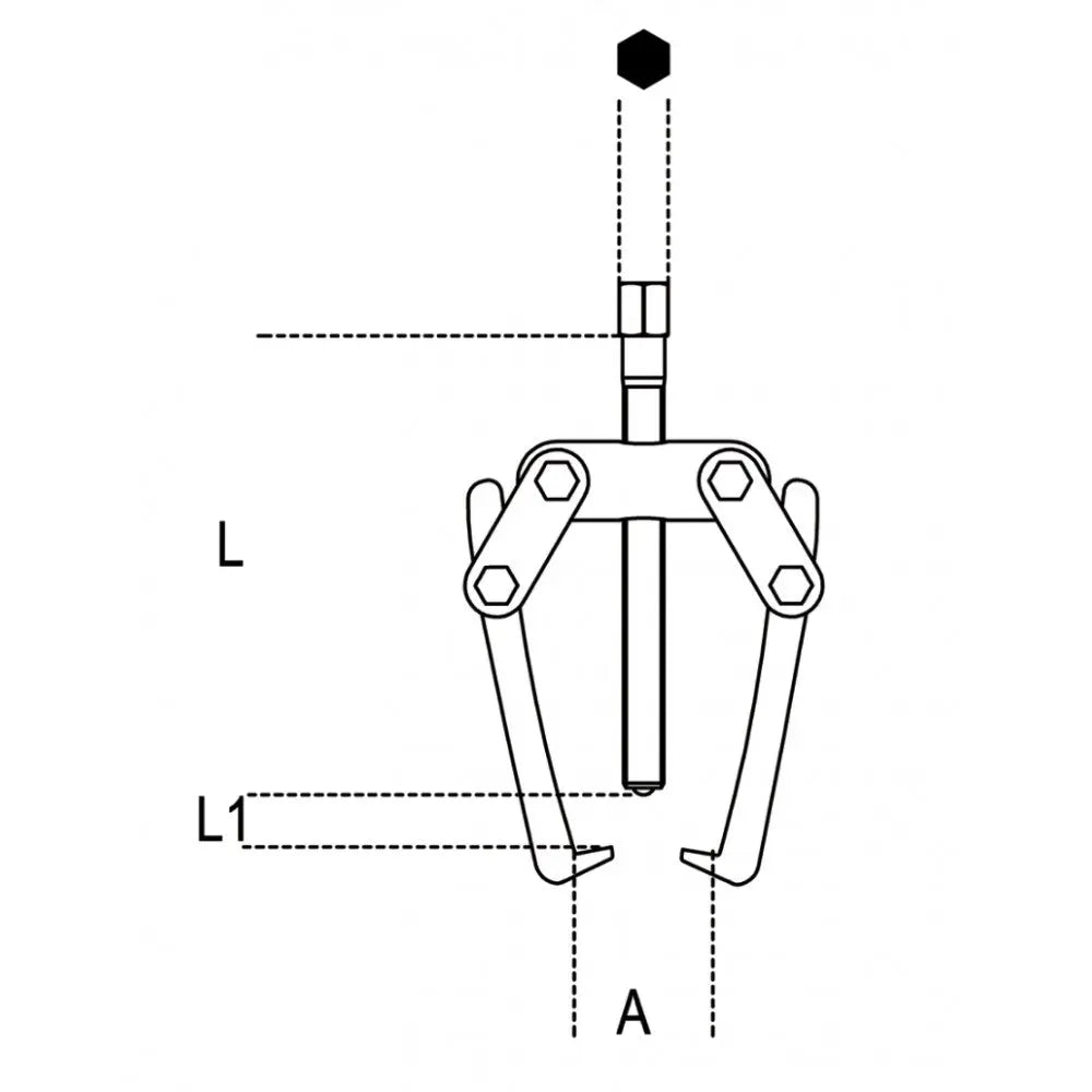 Beta Tools (Article# 1515/3) Puller with 2 Floating Legs 90mm max - BT 15150103 Beta Tools