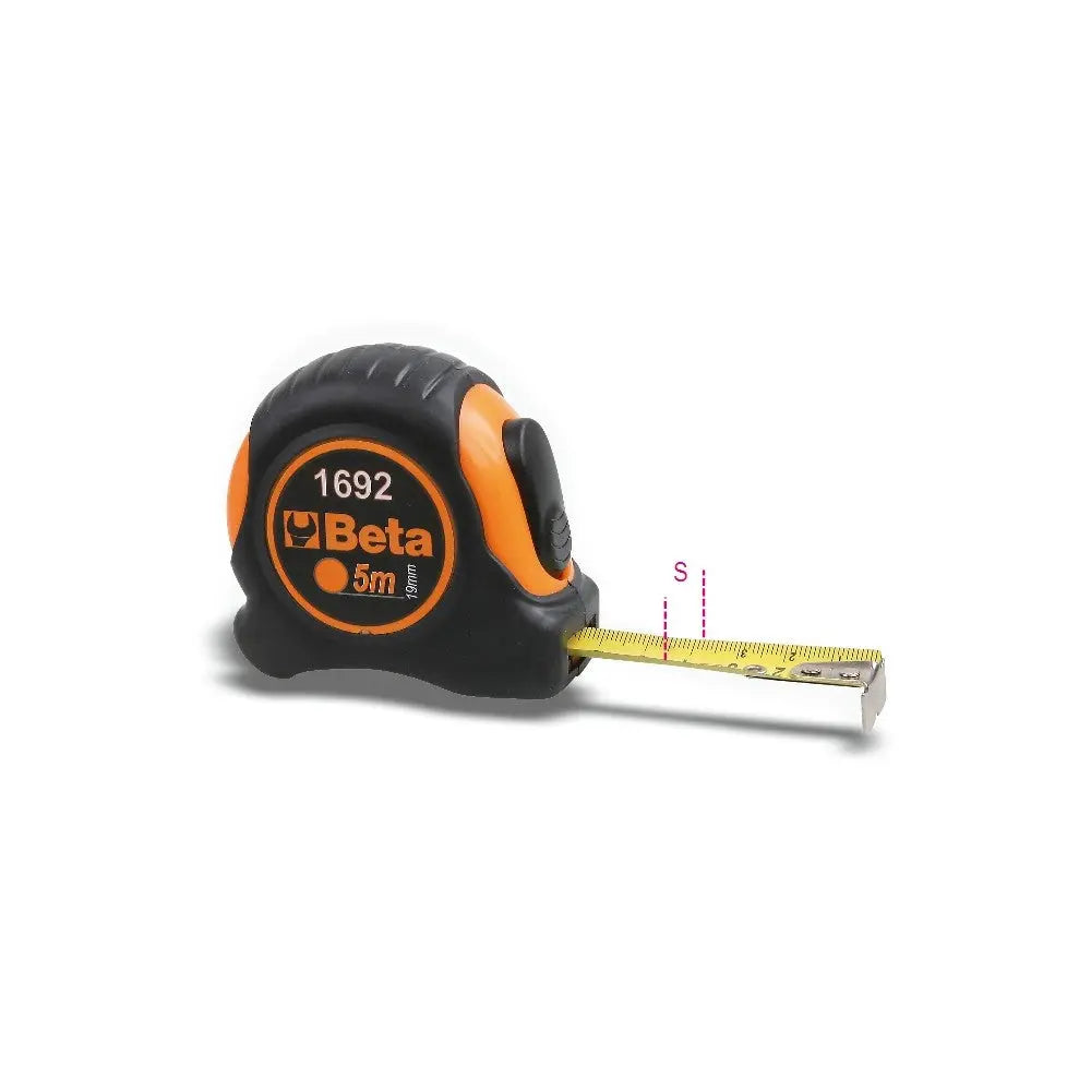 Beta Tools (Article# 1692/3) 3M Measuring Tape, Shock-Resistant Bi-Material ABS Casings, Steel, Precision Class: II - BT 16920053 Beta Tools