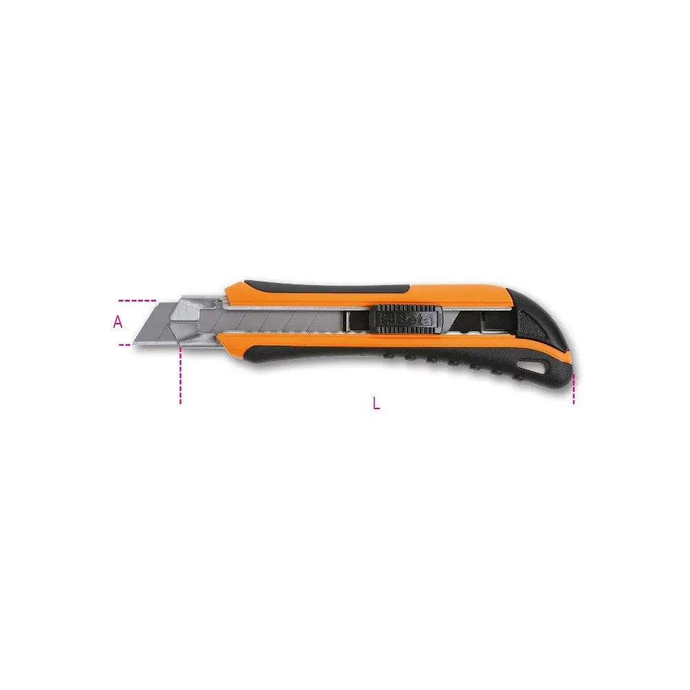 Beta Tools (Article# 1771BM) Utility Knife, 18mm with 6 Spare Blades - BT 17710050 Beta Tools
