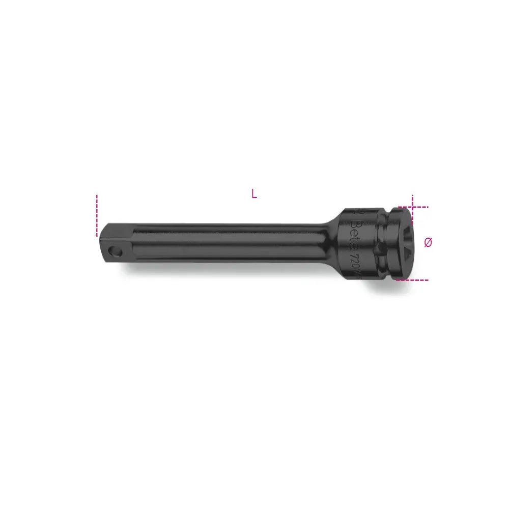 Beta Tools (Article# 710/21) Impact Extension Bar, 3/8 in Drive, 125mm Long - BT 7100823 Beta Tools