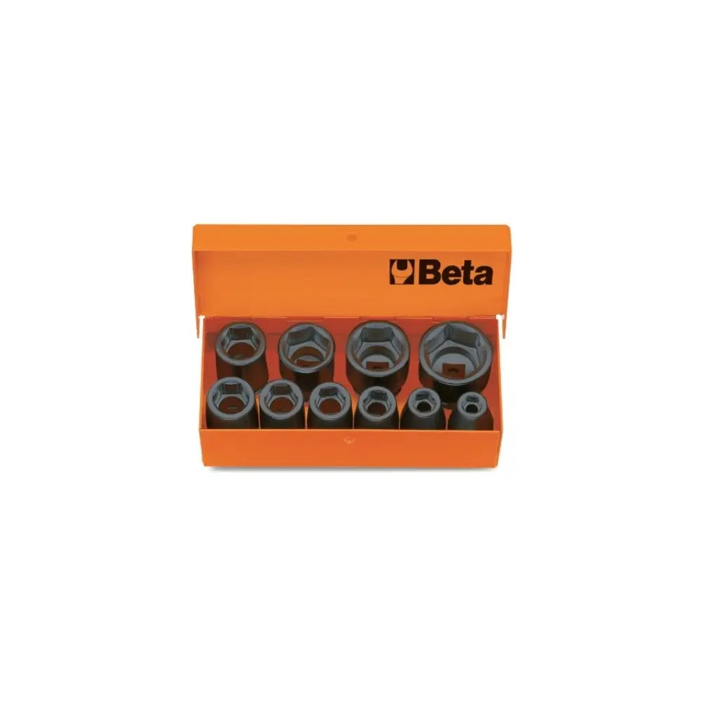 Beta Tools (Article# 710/C10) Set of 10 Impact Sockets, 1/2 in Drive, 7 - 22mm - BT 7100910 Beta Tools