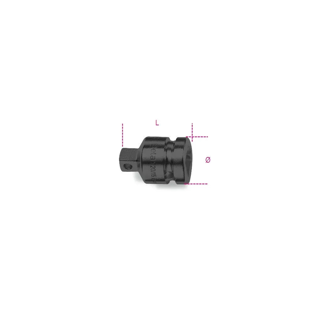 Beta Tools (Article# 728/15) Impact Adapter, 3/4 in Female and 1/2 in Male Drive - BT 7280810 Beta Tools