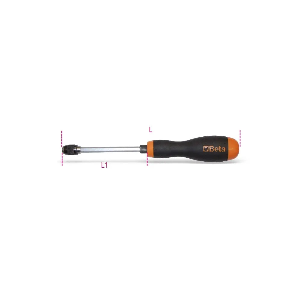 Beta Tools (Article# 851SR) Magnetic Quick Release Bit Holder with Handle, 1/4 in Hexagon - BT 8510001 Beta Tools