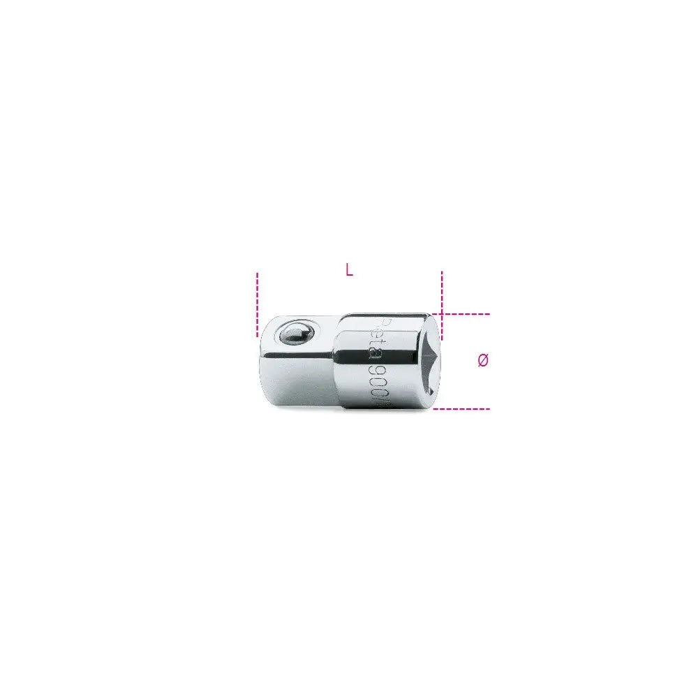 Beta Tools (Article# 900/16) Socket Adapter, 1/4 in Female and 3/8 in Male Drives, Chrome-Plated - BT 9000814 Beta Tools