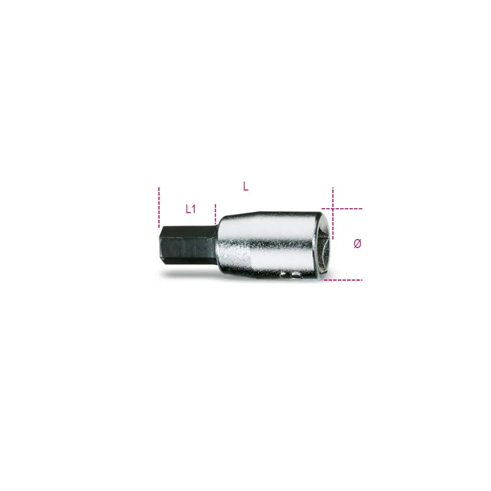 Beta Tools (Article# 900ME 5) 5mm, 1/4 in Drive Hexagon Bit Socket, Chrome-Plated - BT 9000505 Beta Tools
