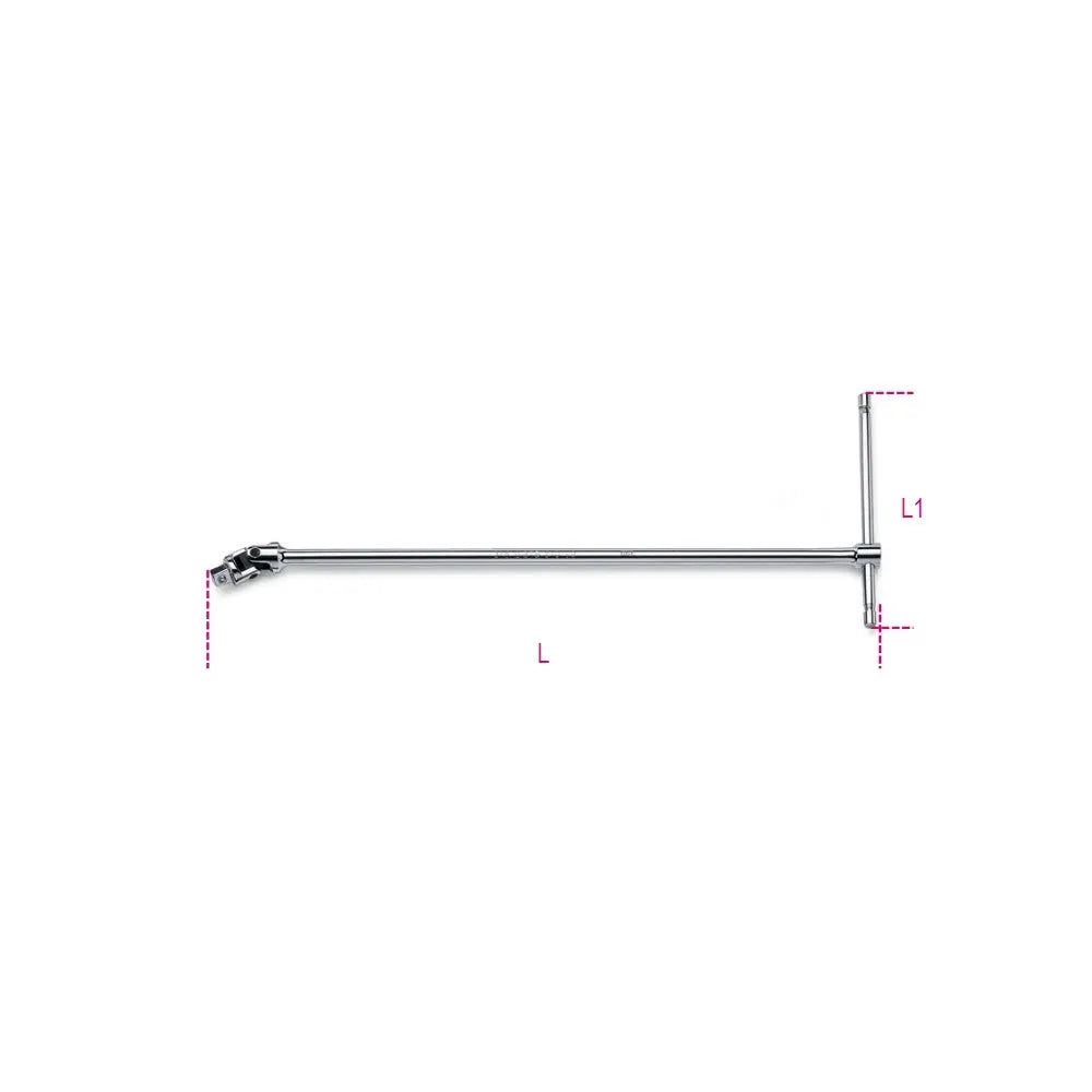Beta Tools (Article# 910/40) 3/8 in Swivel Drive T-Handle, Chrome-Plated - BT 9100850 Beta Tools