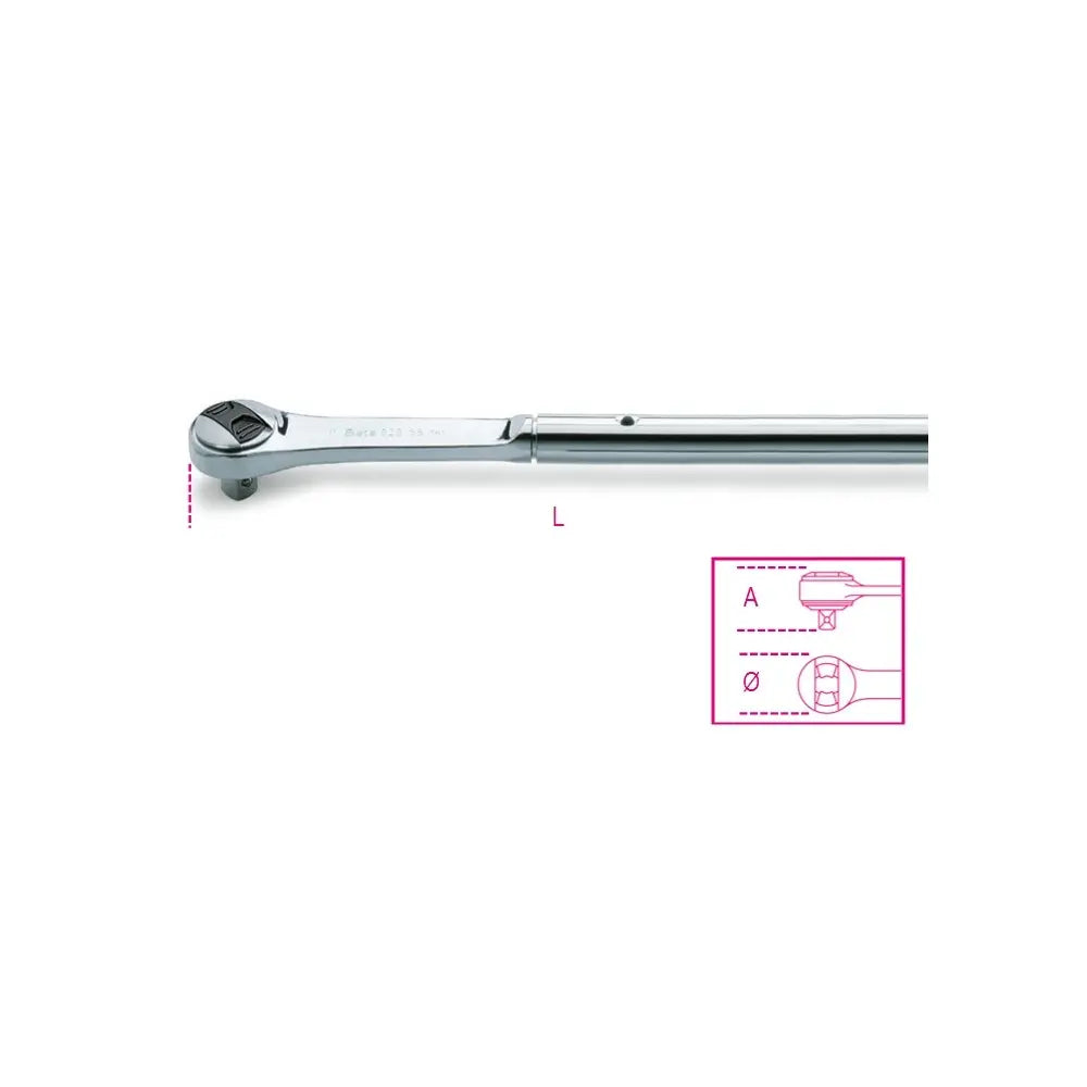 Beta Tools (Article# 929/55) 1 in Reversible Ratchet, 72 Teeth - BT 9290860 Beta Tools