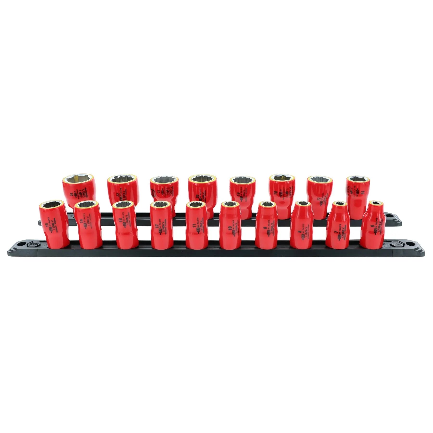 Wiha 31593, 18 PC Insulated Sockets 3/8 Drive Wiha