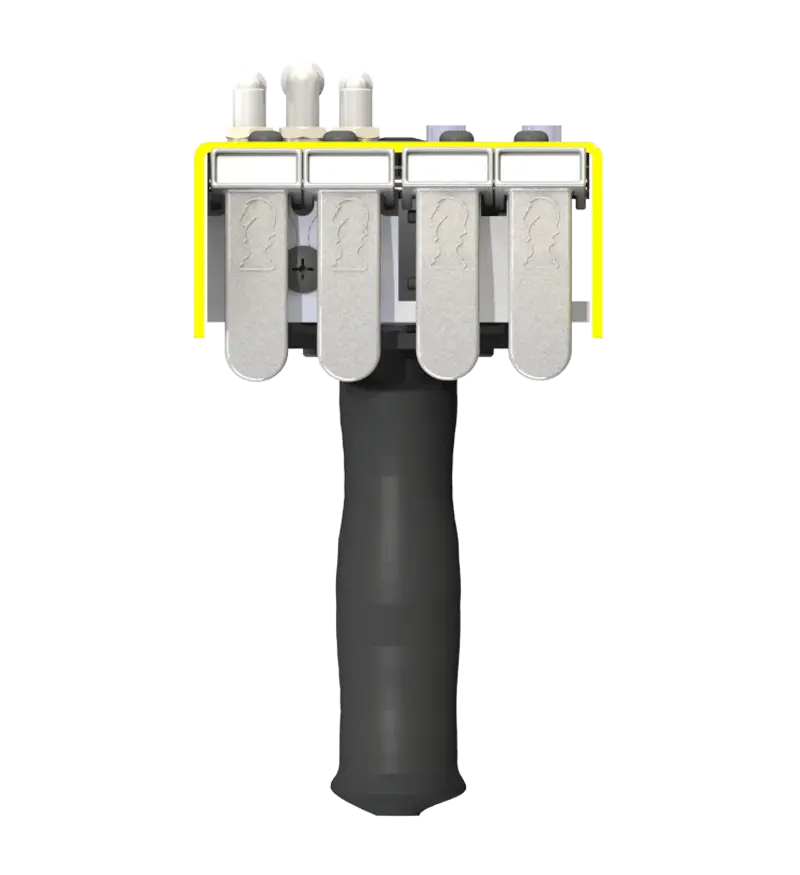 Knight Global Pneumatic-Electric Control Handle with Electric Trigger, (4) Thumb Levers, (2) 4-Pin Micro Limit Switch - KG EPETA9160 Knight Global