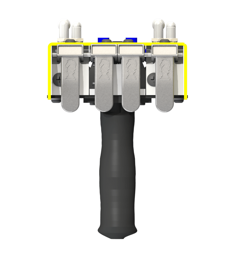 Knight Global Pneumatic-Electric Control Handle with Electric Trigger, (4) Thumb Levers, (2) 4-Pin Micro Limit Switch, 3-Way Valves - KG EPETA9464