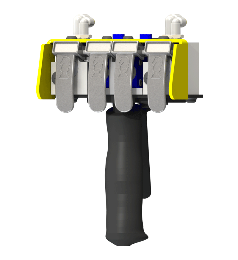 Knight Global Pneumatic-Electric Control Handle with Electric Trigger, (4) Thumb Levers, (2) 4-Pin Micro Limit Switch, 3-Way Valves - KG EPETA9464