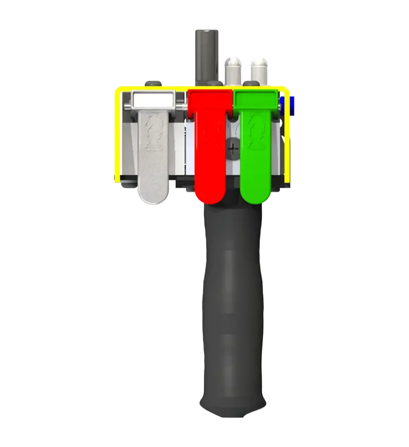 Knight Global Pneumatic-Electric Control Handle with Electric Trigger, (3) Thumb Levers, (1) 4-Pin Micro Limit Switch, 3-Way Valves - KG EPETA9510 Knight Global