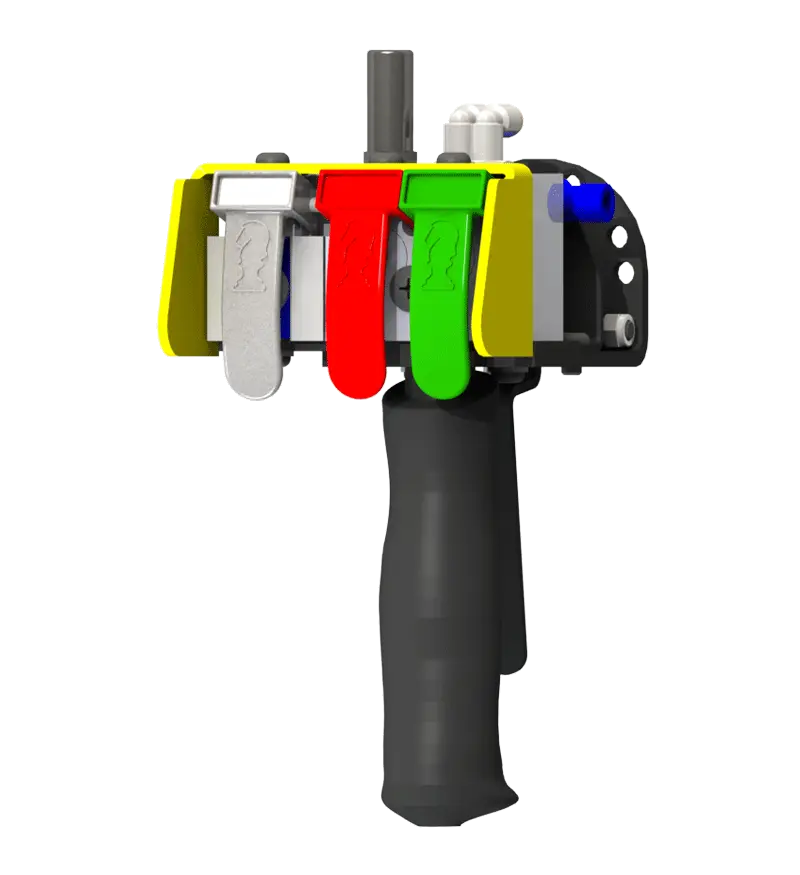 Knight Global Pneumatic-Electric Control Handle with Electric Trigger, (3) Thumb Levers, (1) 4-Pin Micro Limit Switch, 3-Way Valves - KG EPETA9510 Knight Global