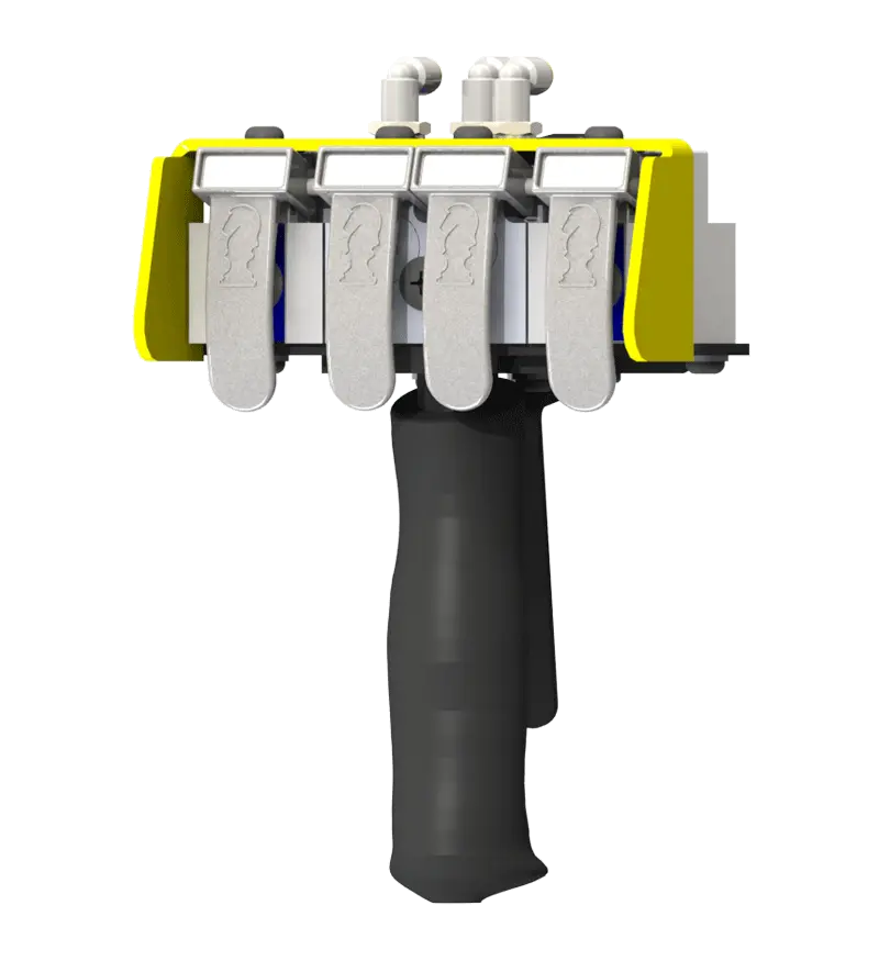 Knight Global Pneumatic-Electric Control Handle with Electric Trigger, (3) Thumb Levers, (1) 4-Pin Micro Limit Switch, (1) 2-Button Valve - KG EPETA9515 Knight Global